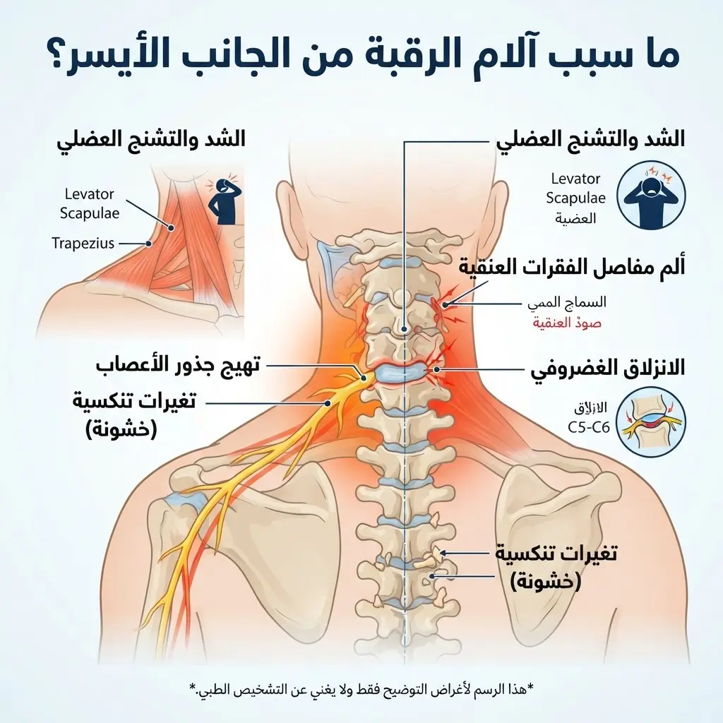 ألم الرقبة من جهة واحدة: الأسباب وطرق العلاج