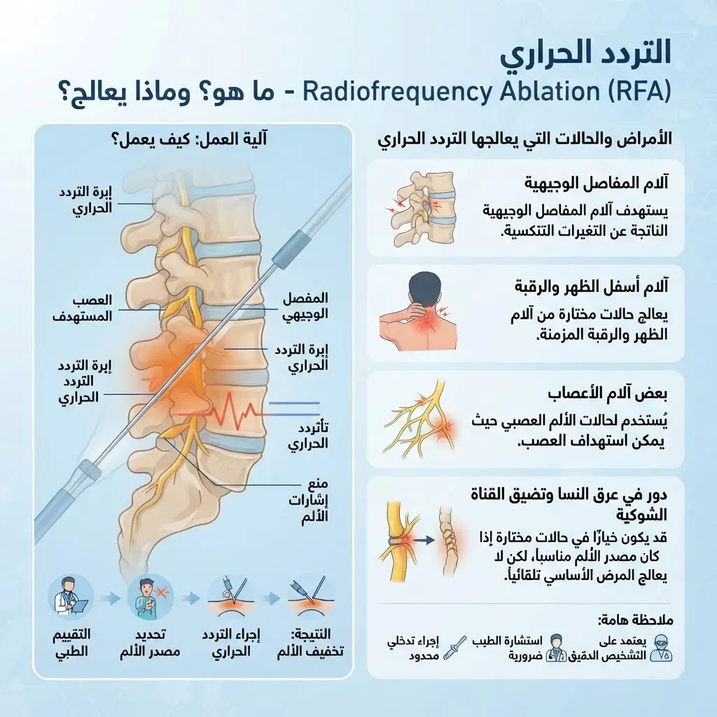 الحالات المرضية التي يمكن علاجها بالتردد الحراري