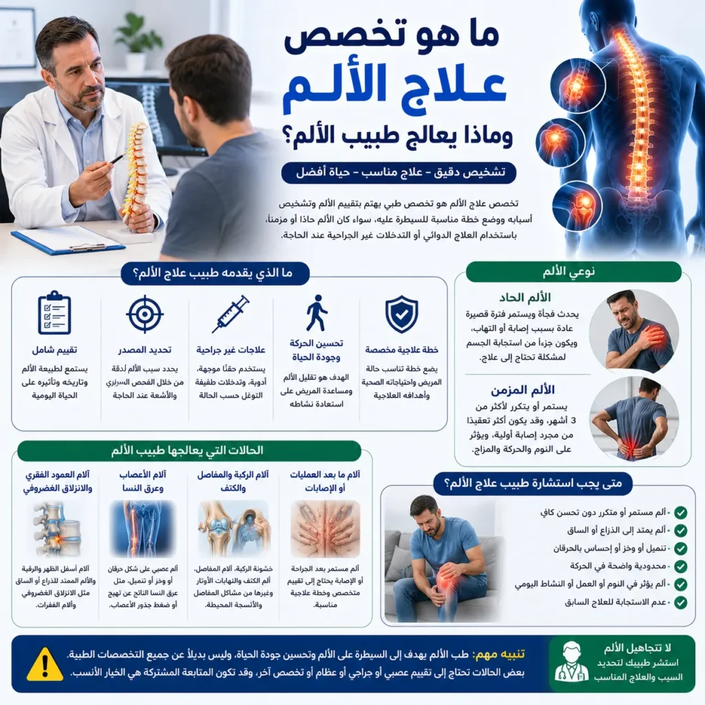 ما الحالات التي يعالجها طبيب الألم؟