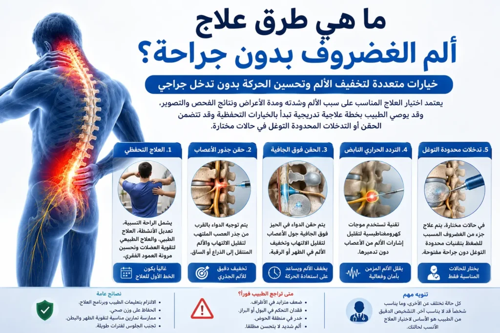 علاج ألم الغضروف بدون تدخل جراحي