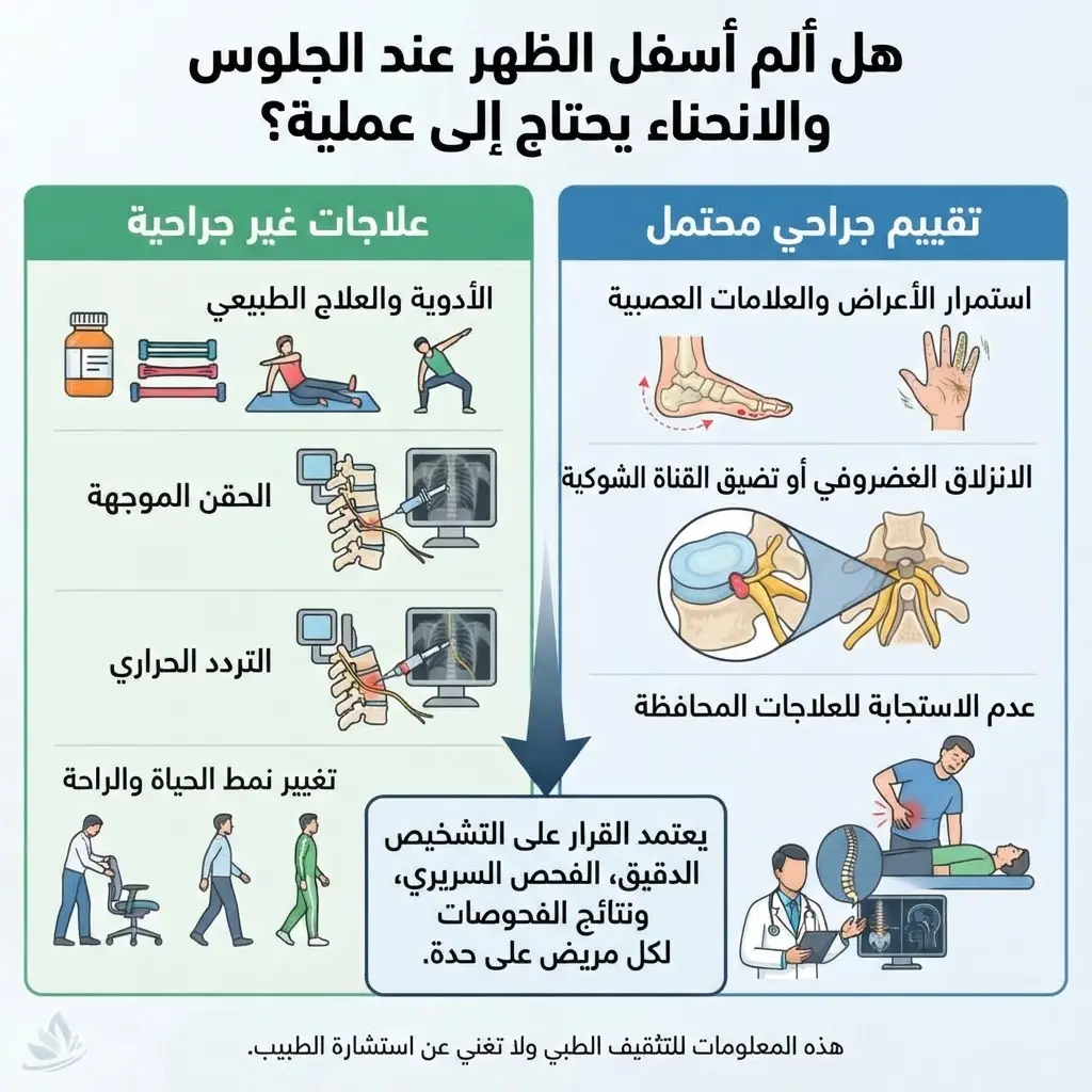 طرق تشخيص ألم أسفل الظهر عند الجلوس والانحناء