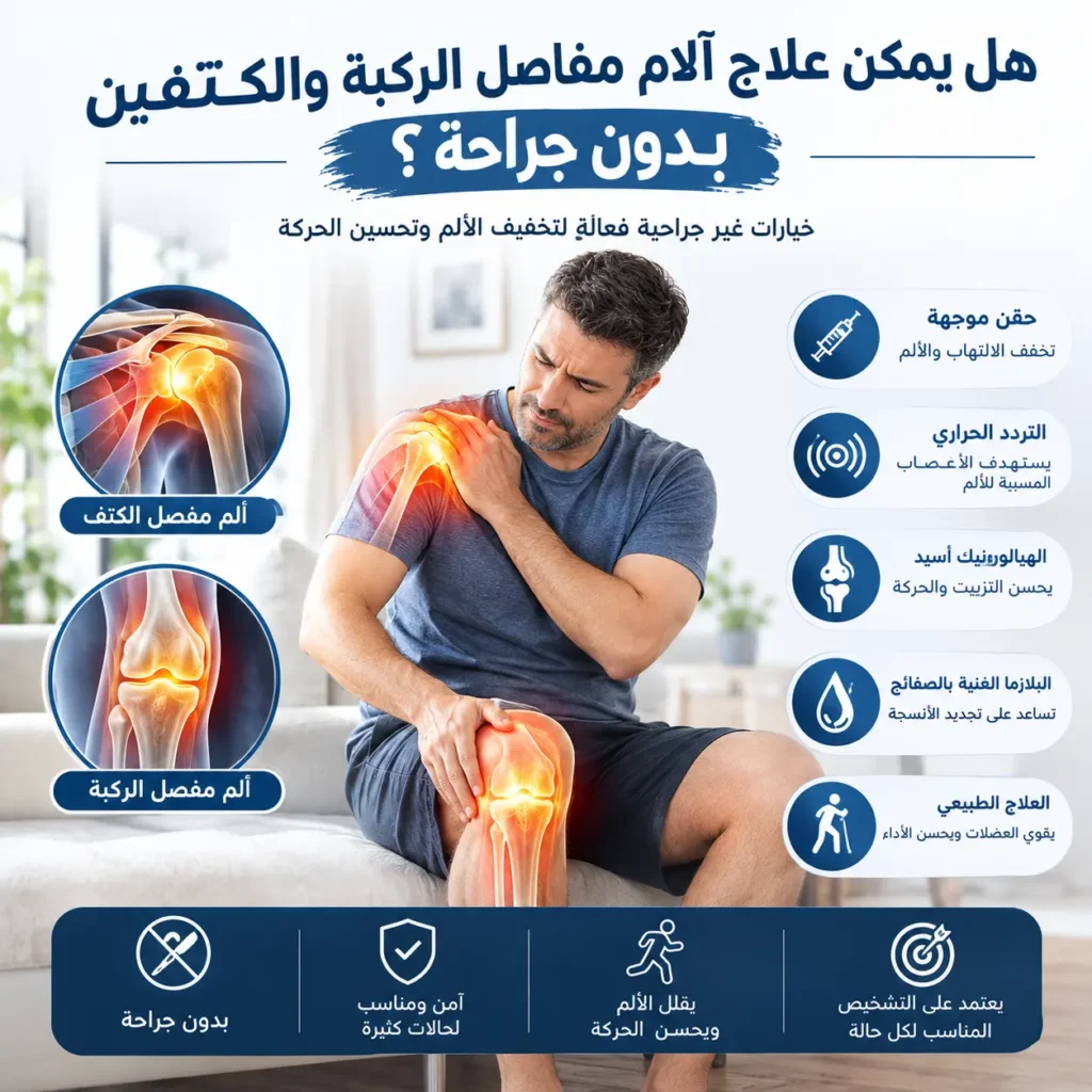 أفضل طرق علاج آلام مفاصل الركبة والكتفين