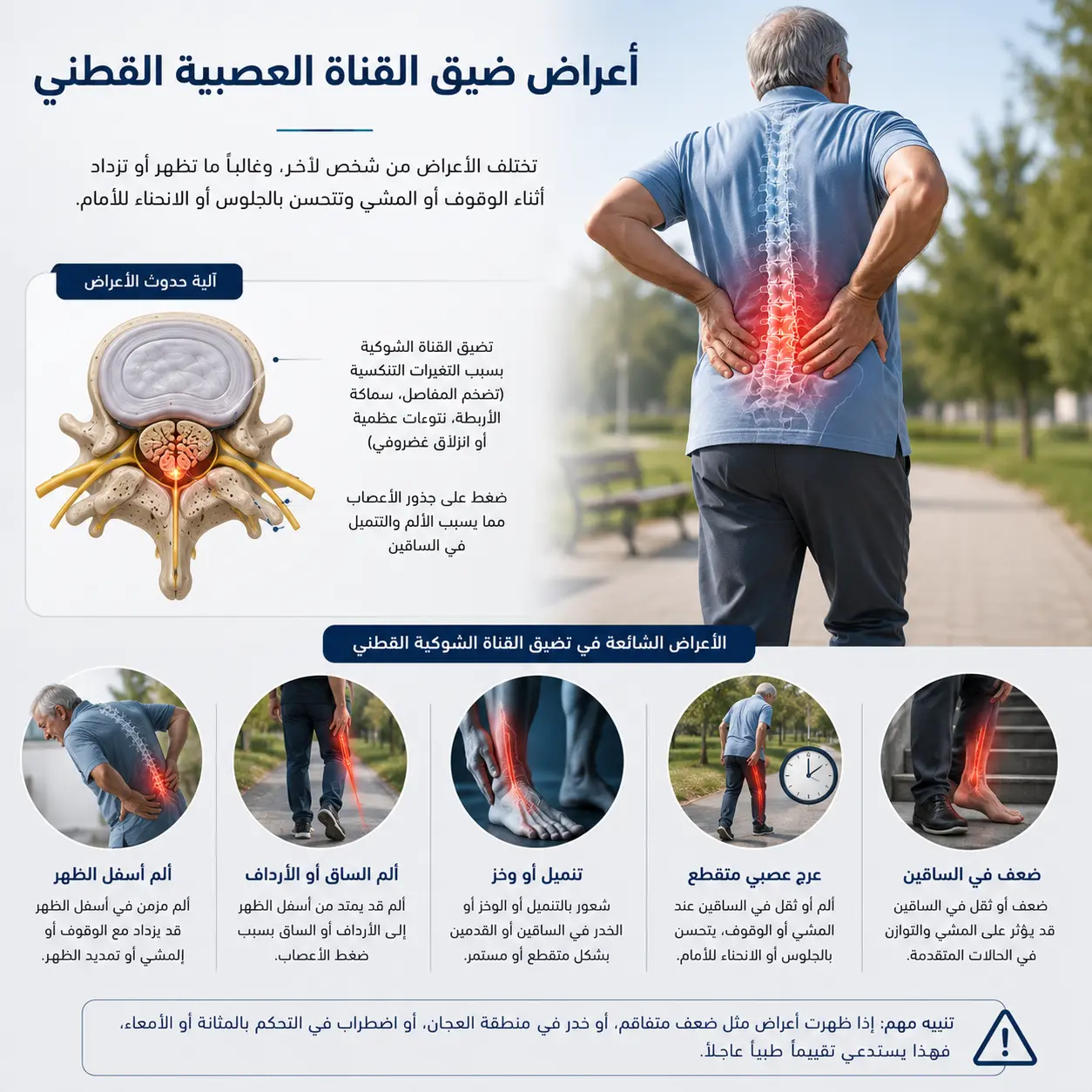 أعراض ضيق القناة العصبية