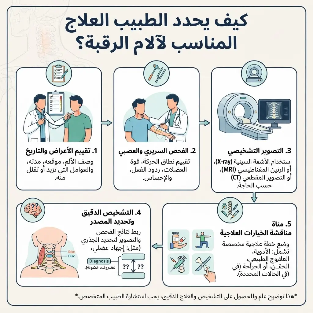 آلام الرقبة بسبب خشونة فقرات الرقبة