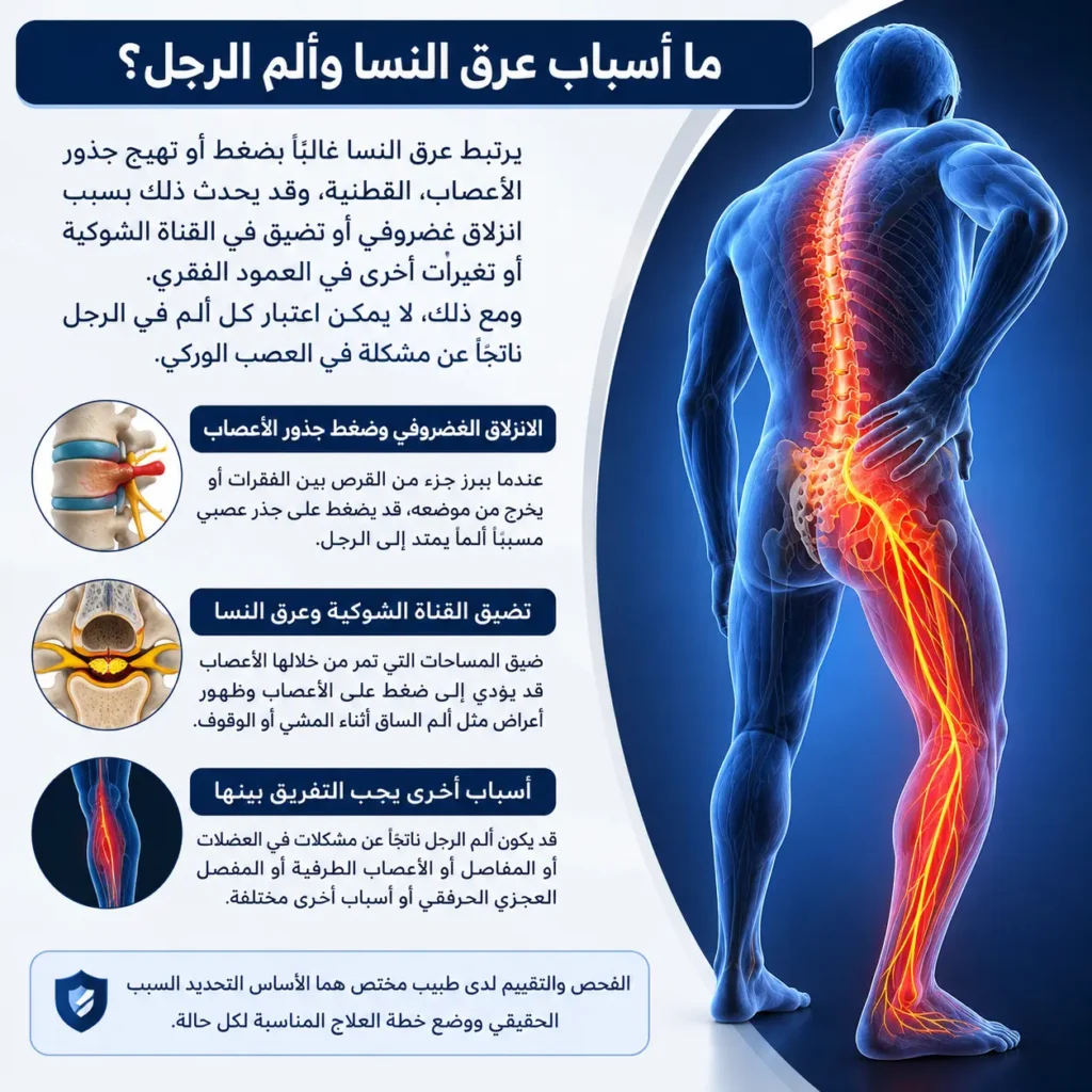 علاج عرق النسا وألم الرجل بدون جراحة