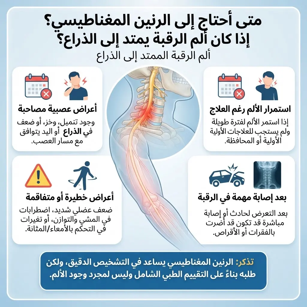 ألم الرقبة الممتد إلى الكتف والذراع وأبرز أسبابه