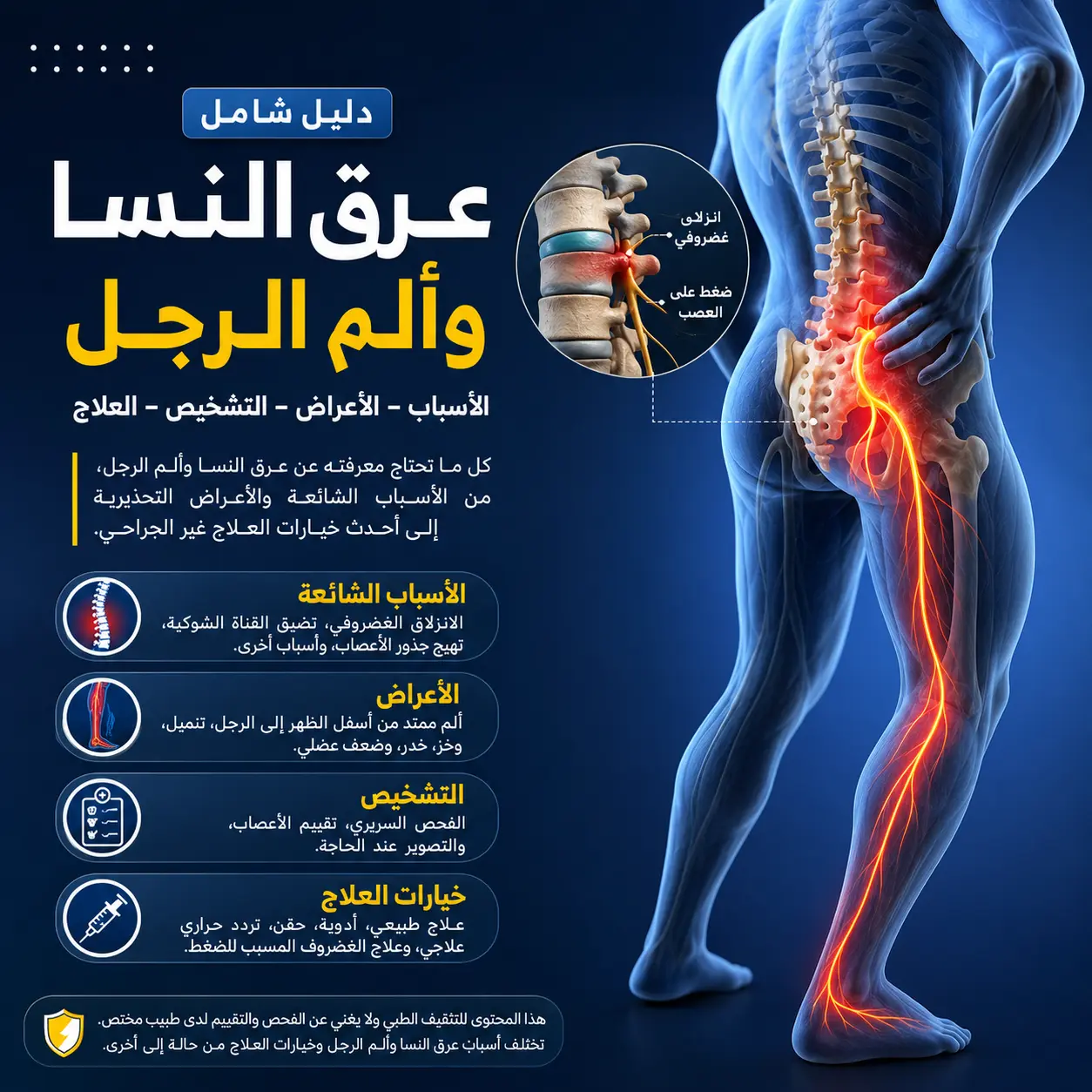 عرق النسا وألم الرجل