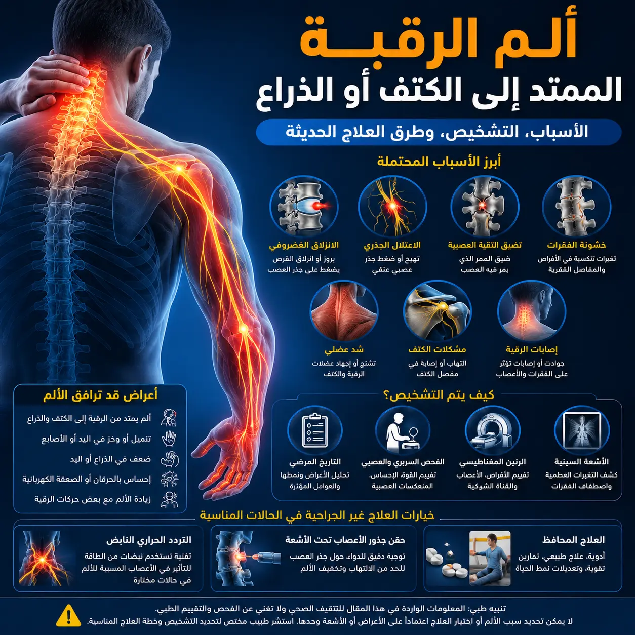 ألم الرقبة الممتد إلى الكتف أو الذراع