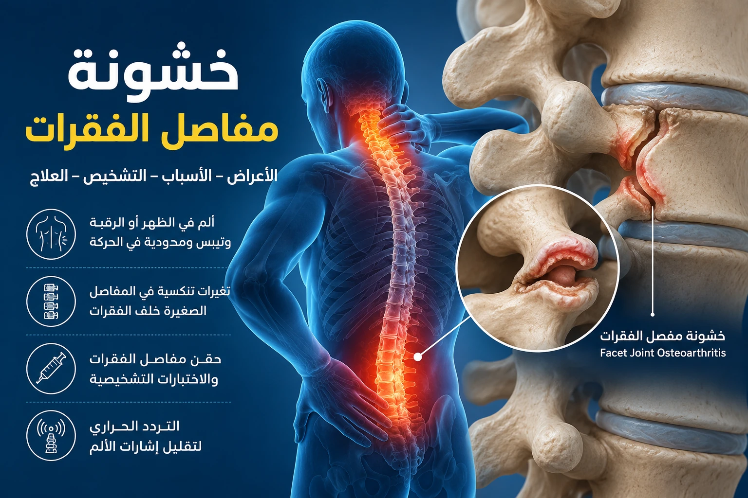 علاج خشونة مفاصل الفقرات