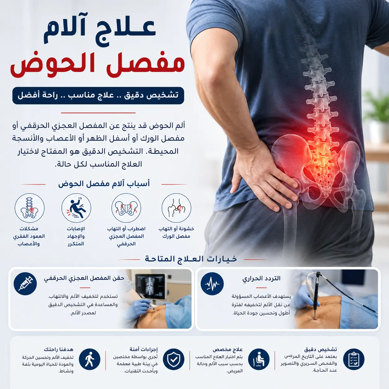 علاج آلام مفصل الحوض بدون جراحة