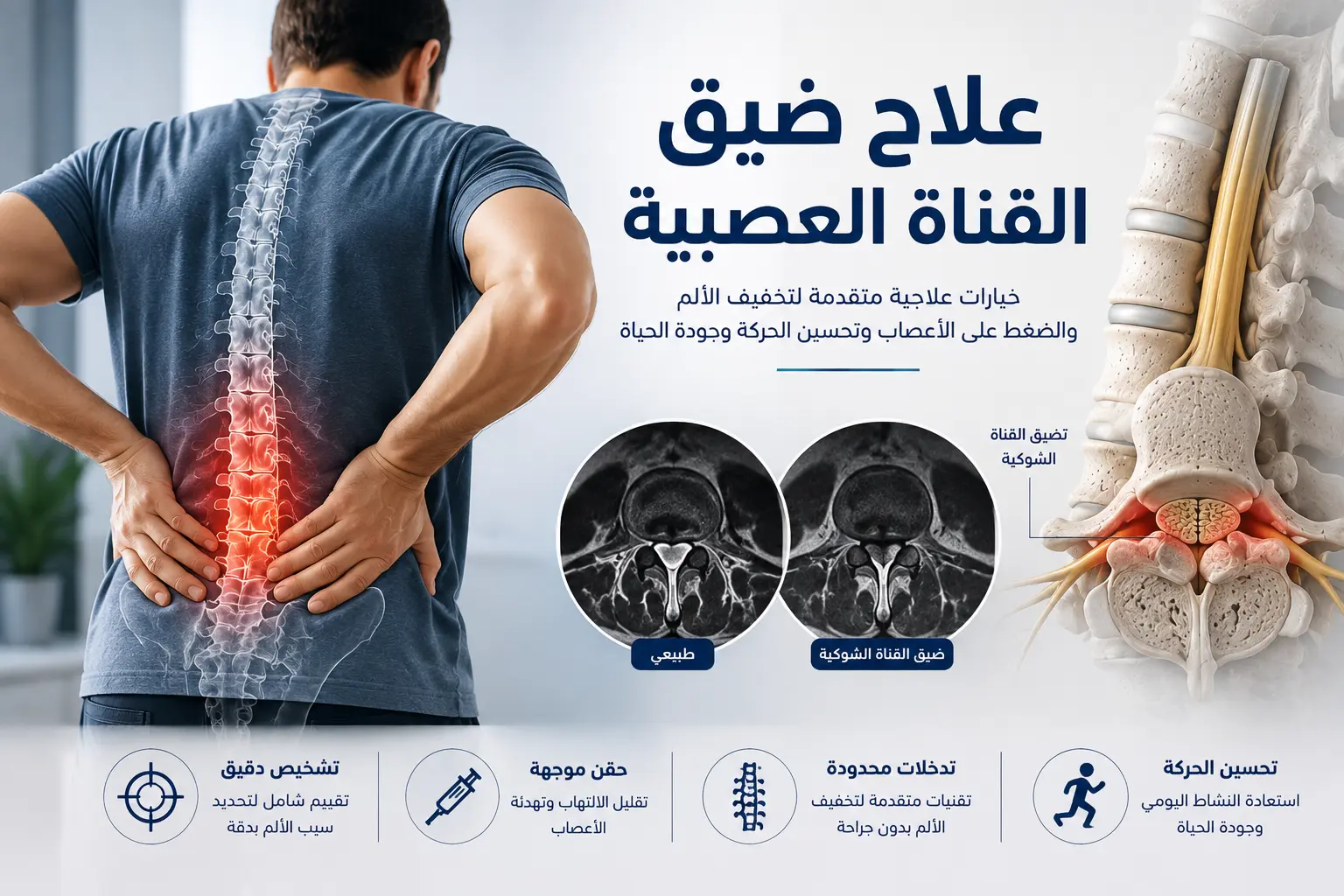 علاج ضيق القناة العصبية بدون جراحة