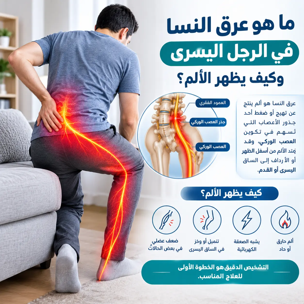 طرق علاج عرق النسا في الرجل اليسرى