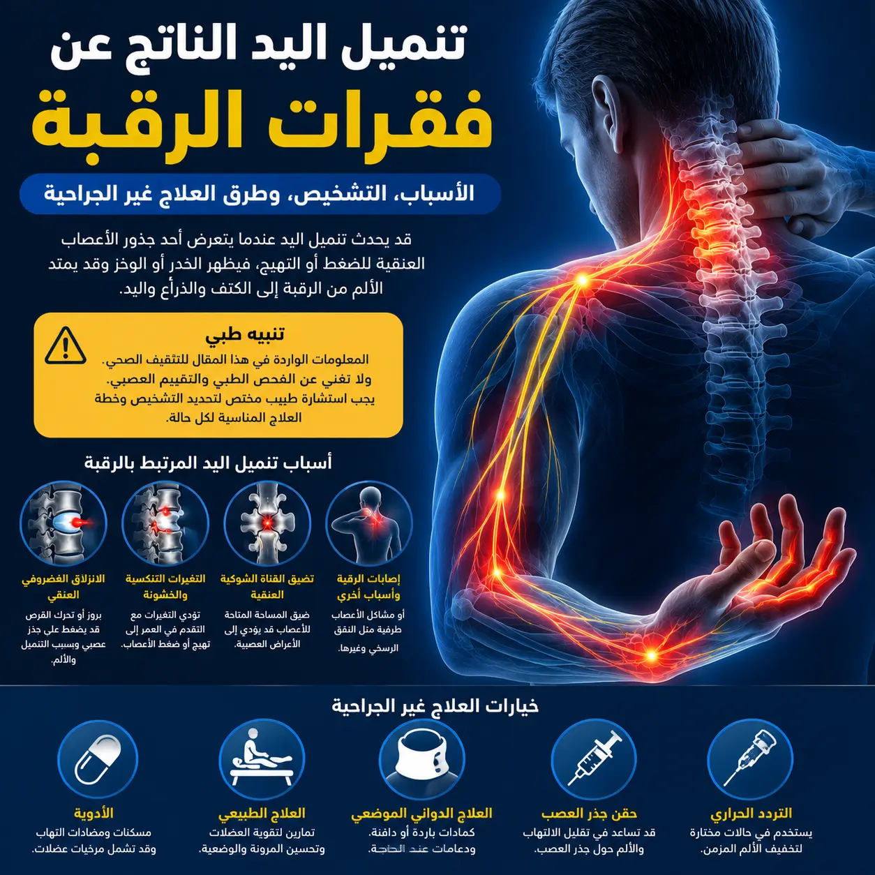 تنميل اليد الناتج عن فقرات الرقبة