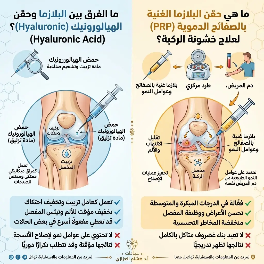 حقن البلازما لعلاج آلام وخشونة الركبة