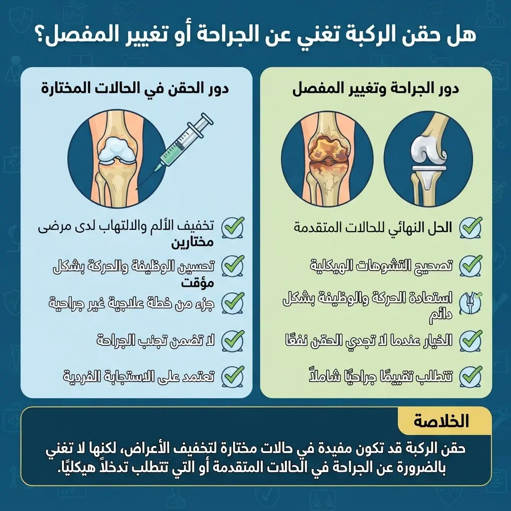 حقن الركبة لعلاج آلام المفاصل وتحسين الحركة
