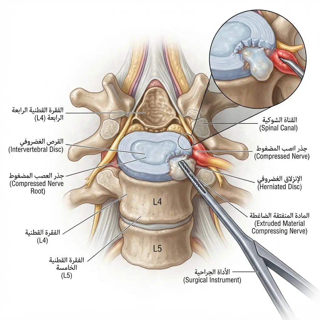 أعراض تستدعي استئصال الغضروف القطني