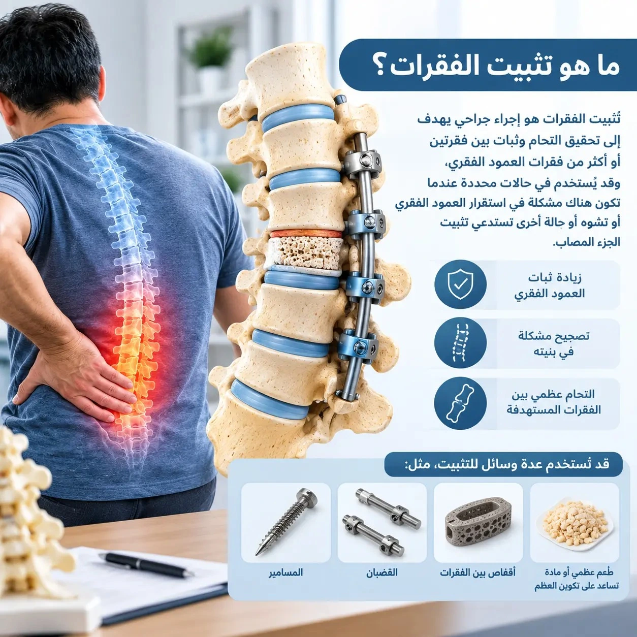 ما هو تثبيت الفقرات