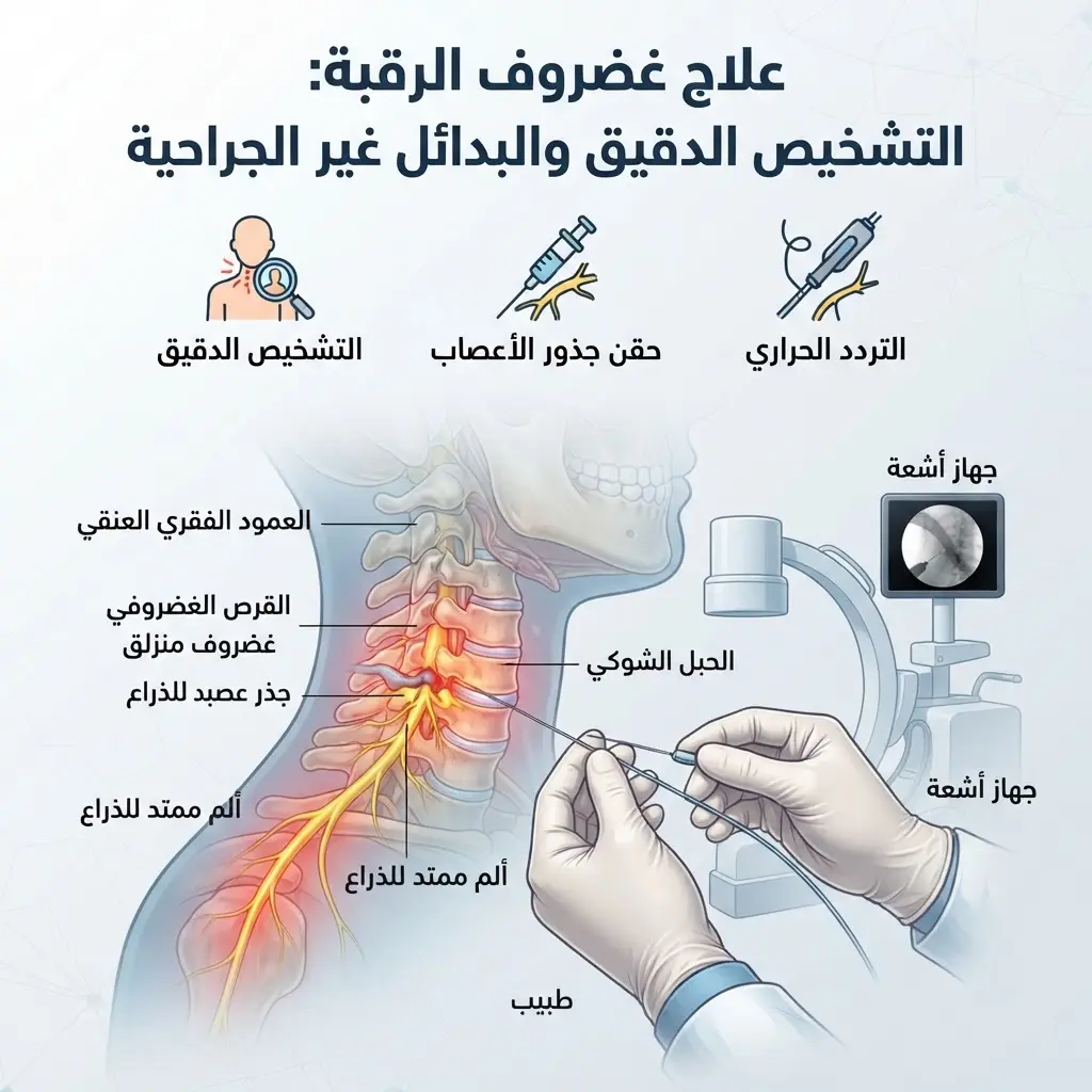 علاج غضروف الرقبة بدون جراحة