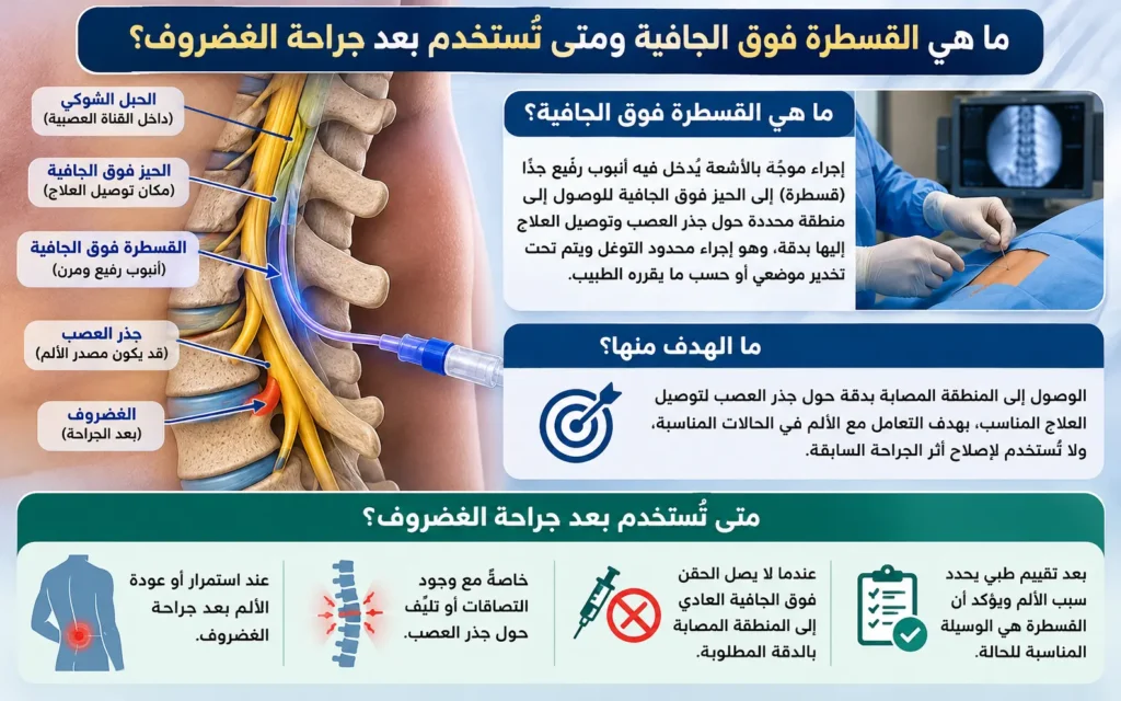 فوائد القسطرة فوق الجافية